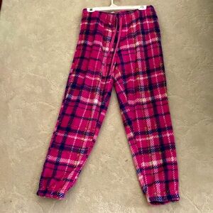Plaid Print Pink Pants